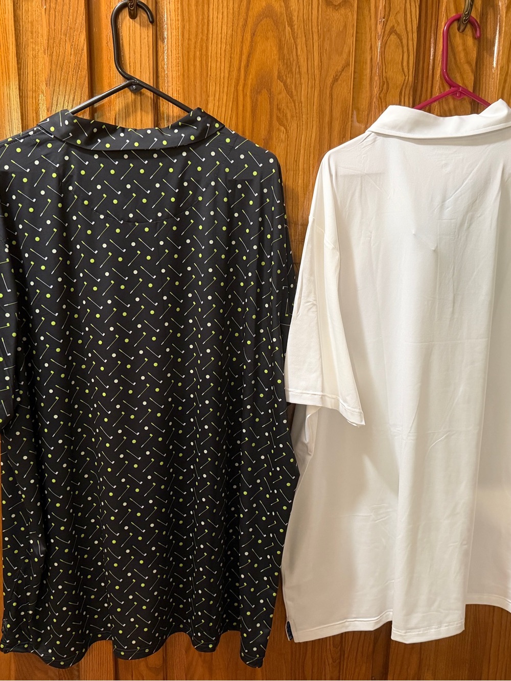 Men’s Size 4XL White and Black Patterned Polo Shirt - 2 pack. NEW - Picture 2 of 11